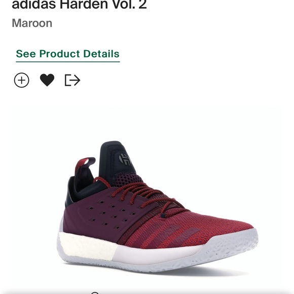 New without tag Adidas burgundy, Harden Vol 2 main image 4